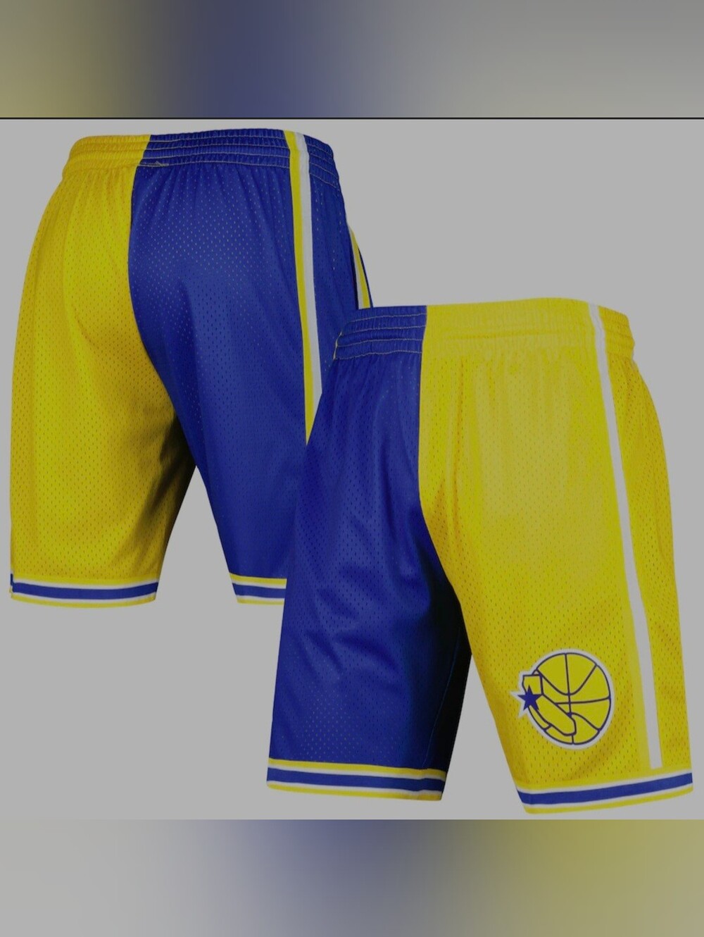 Golden State Warriors Mitchell & Ness Hardwood Classics 1995 Split Swingman Shor